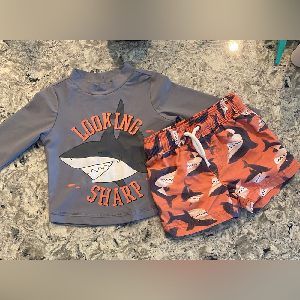 Looking Sharp Baby Boy Swimsuit Set